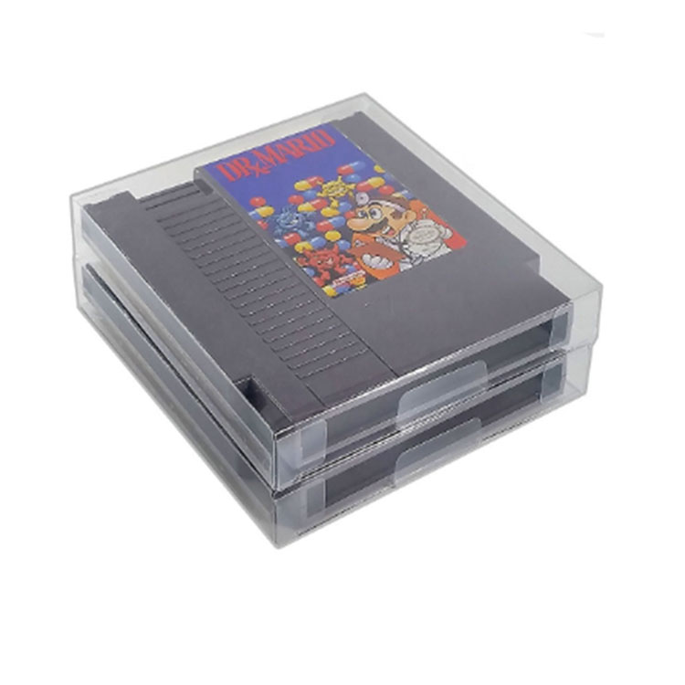 Pet plastiktransparent Case NES Permainan Box Protector