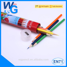 12 colored pencil set/multi colored lead pencil with customized pencil gift box