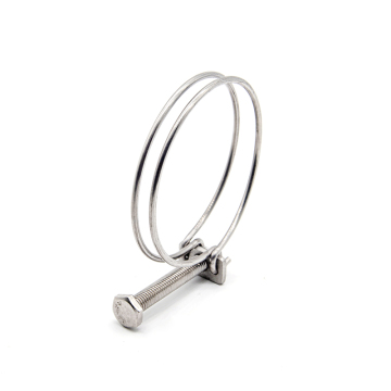 Double wire hose clamp galvanized wire clamp