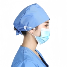 Adjustable Unisex Scrubs Nursing Bouffant Hat with Custom Printed Logo