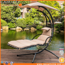 Outdoor Hanging Chaise Lounger Chair: Arc Stand Swing Dream Hammock