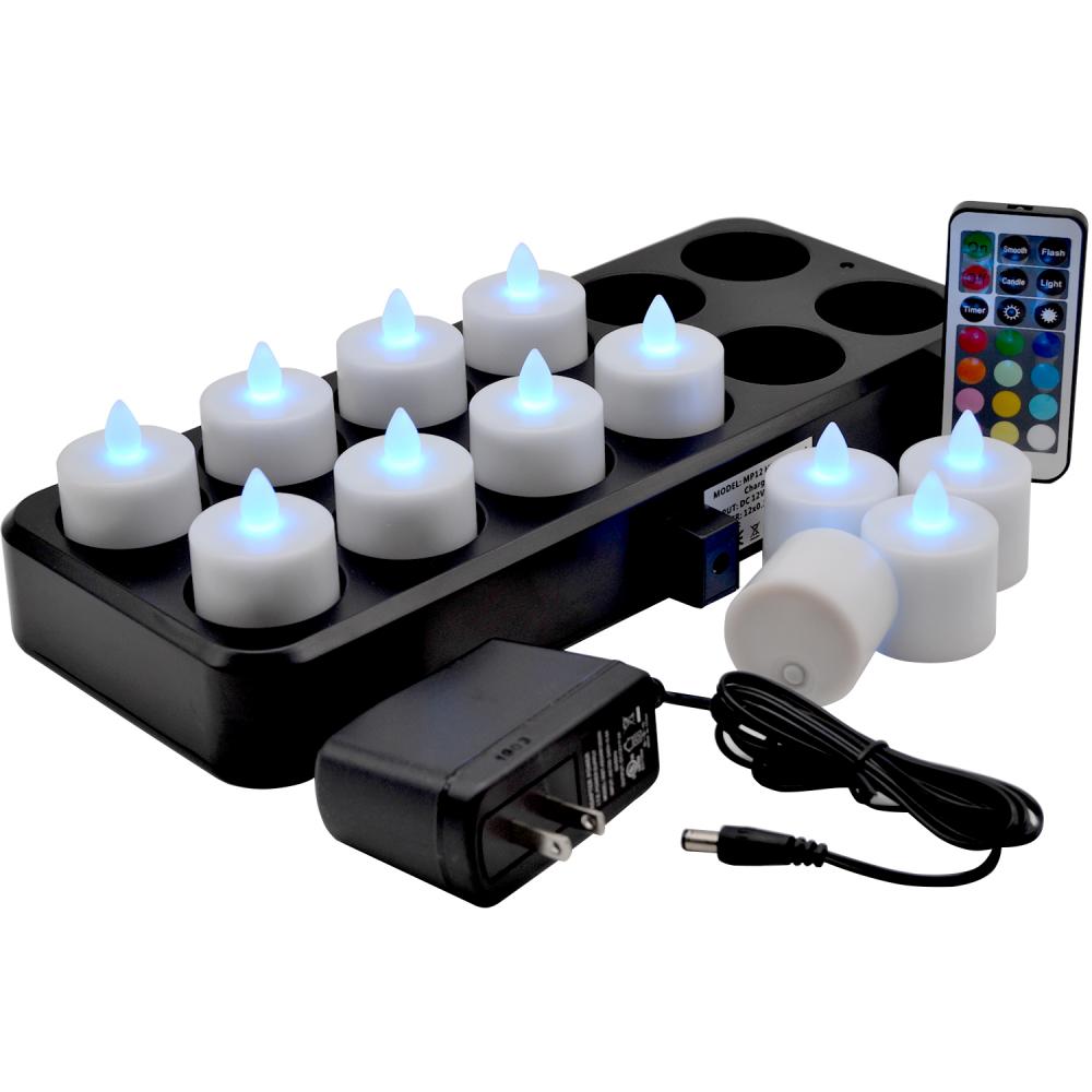 Remote Control Color Changing Rechargeable Tea Light Candles