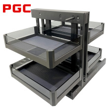 Universal Magic Corner Flat Line Kitchen Accessories for Corner Cabinet Storage