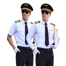 Airline Captain Spring/Summer Short/Long Sleeve Security Uniform Shirt