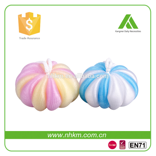 Nylon mesh sponge Bath Ball multicolor bath puff