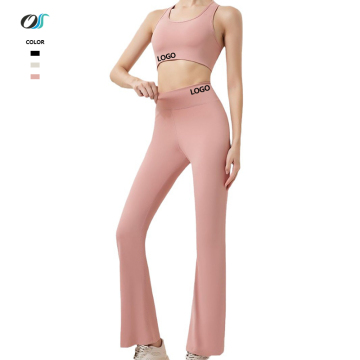 Fashionable High Waist Bell Bottom Yoga Pants for Women