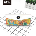 Popular simple color embroidery partysu pu pencil case