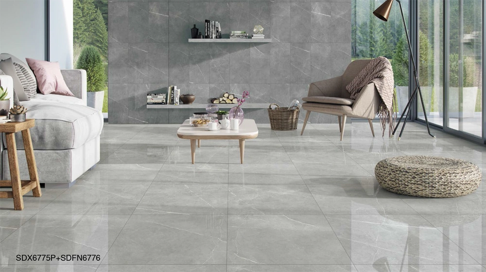 Aqua Light Grey Veins Marble Ceramic Porcelain Floor Tile