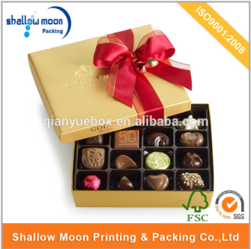 cardboard paper decorative chocolate box with inner tray