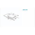 세련된 디자인이있는 4 개의 버너 가스 호브