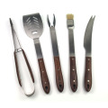 5pcs high quality BBQ set with wood handle