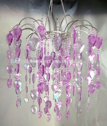 Purple Waterfall Beads Acrylic Chandelier