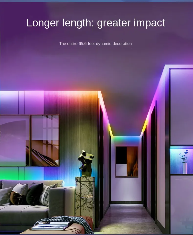 Smart RGB LED String Lights for Indoor and Outdoor Decor