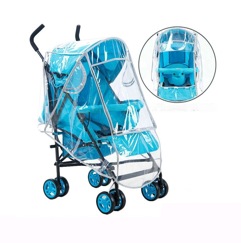 Stroller Rain Cover Baby Carriage Transparent Raincoat Windproof and Waterproof Umbrella