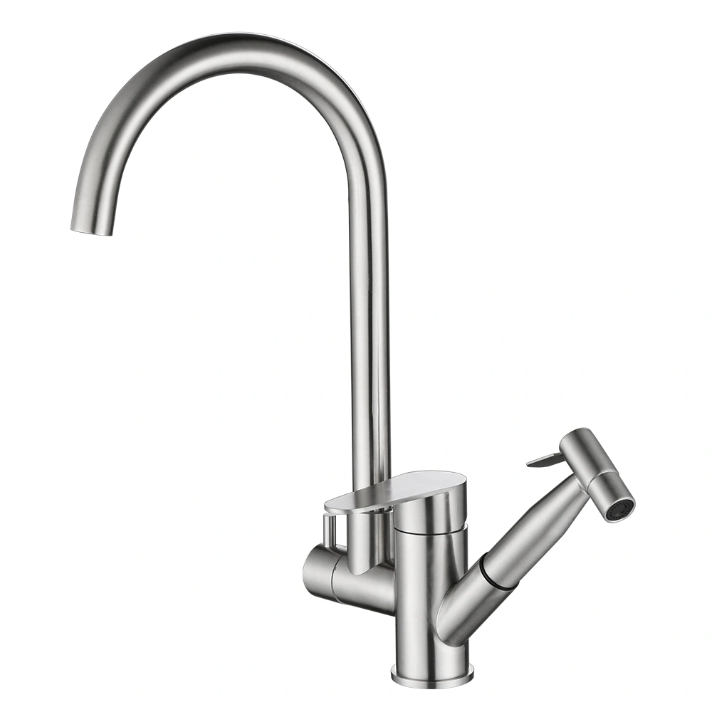 Modern New Design Stainless Steel Kitchen Faucet with Sprayer