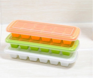 Plastic And Colored Ice Cube