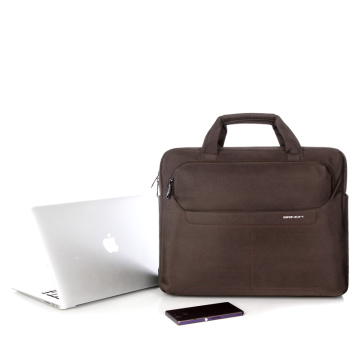 Brown color 15 inch Computer handbag messenger bag,Nylon notebook laptop