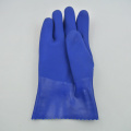 Guante recubierto con PVC impermeable de manguito largo