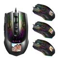 LCD Lighted Gaming Wired Mouse With DPI 10000