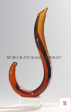 Abstract Modern Art Glass Sculpture