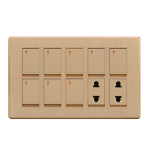 Pakistan 8 Gang 2 Socket Electric Light Switch