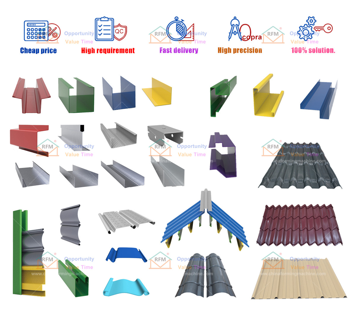 For shopping malls produced by rolling door manufacturers Multi-printing roller door continuous piece forming machine