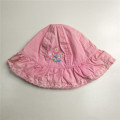 女の子甘いピンクの刺繍フロッピー帽子