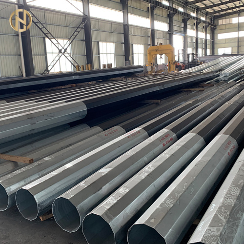 10m Galvanizado de braço duplo octogonal