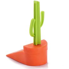 Deur wig cactus en bloemen deurstopper