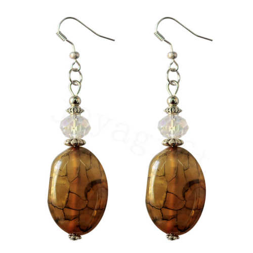 Natural Gemstone Agate Earring