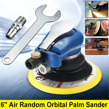 6" Air Random Orbital Palm Sander Auto Body Orbit DA Sanding Low Vibration
