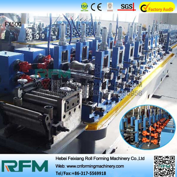 High frequency steel roller pipe making machine