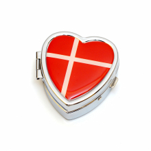 Promotional Logo Printed Plastic Heart Shape Pill Box