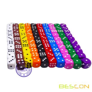 100pcs surtido de 16MM color dados conjunto