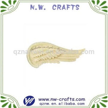 Angel wings feather decor resin sculpture