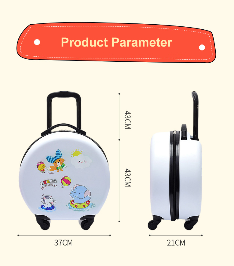 Hình dạng hình tròn trẻ em Túi xe đẩy 18 inch Round Shape Kids 18 Inch Trolley Bags