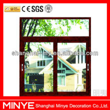 aluminum wood grain finished window/wood color sliding window
