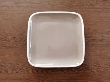 Square ceramic dinner plate, solid color, household 100 hair dinner plate