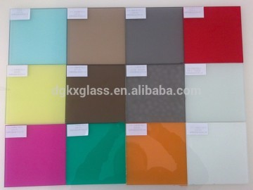 tinted color laminated tempered glass