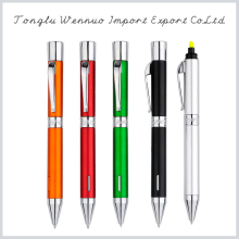 Sell well new type classical hot selling ballpoint pen with highlighter