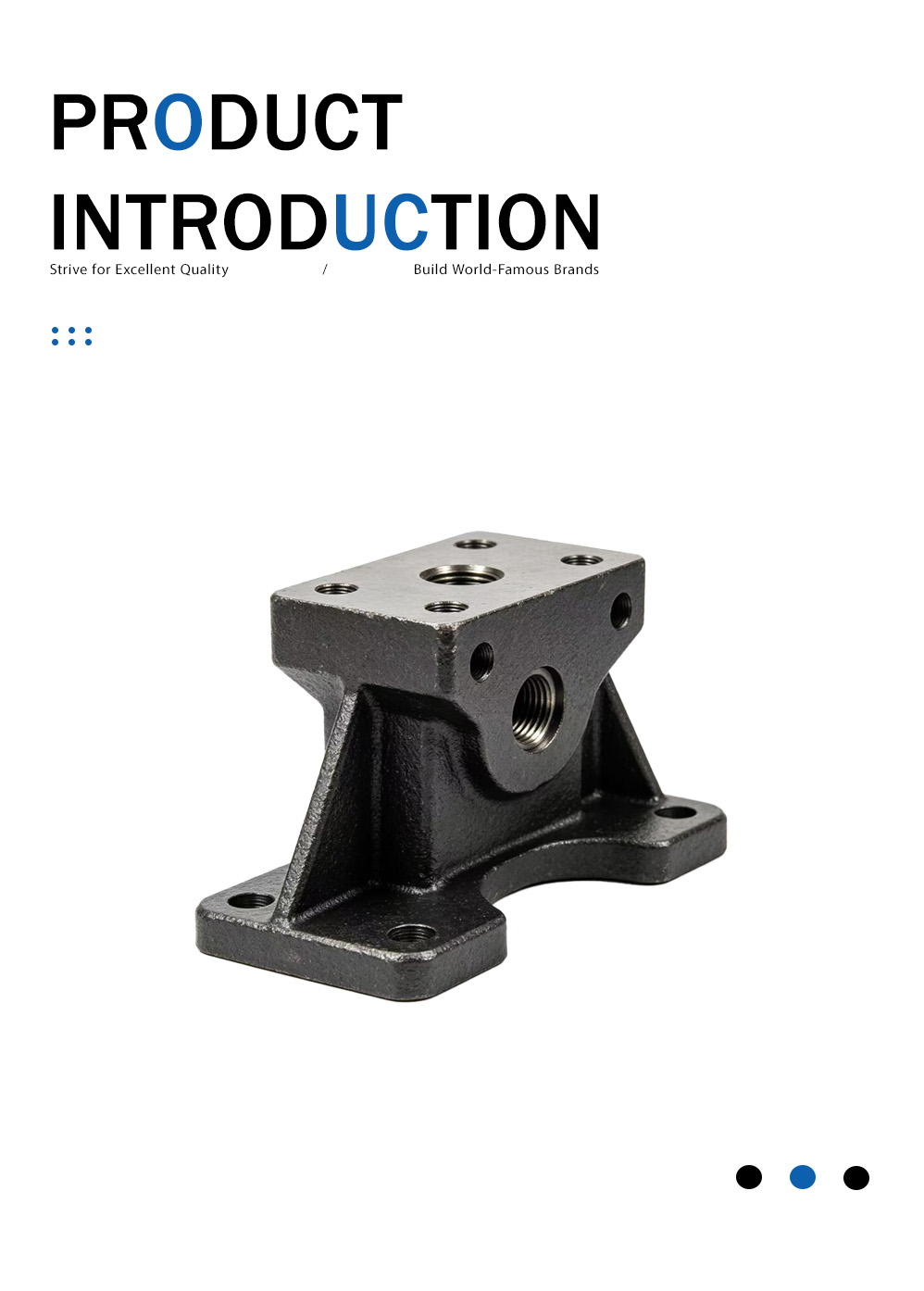 Литье кронштейна гидравлического насоса из ковкого чугуна Ductile Iron Hydraulic Pump Bracket Casting
