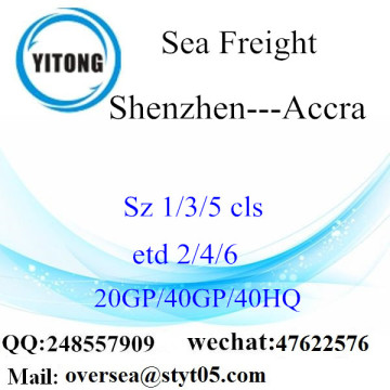 Shenzhen Port Sea Freight Shipping Para Accra