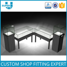 Manufactory Mdf Floor Glass Wood Display Stand For Watches