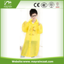 Yellow Disposable PE Kid Raincoat