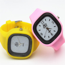 Fashion jelly band Sport square watch gifts