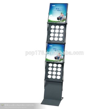 Metal Foldable Magazine Display Holder For Advertising