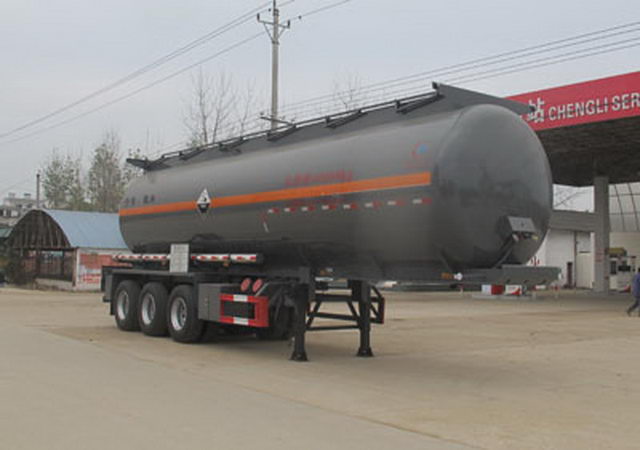 11m Tri-axle Corrosive Goods Transport صهريج نصف مقطورة