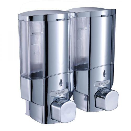 Wall Mounted Chromed Plastic Manual Liquid Soap Dispenser