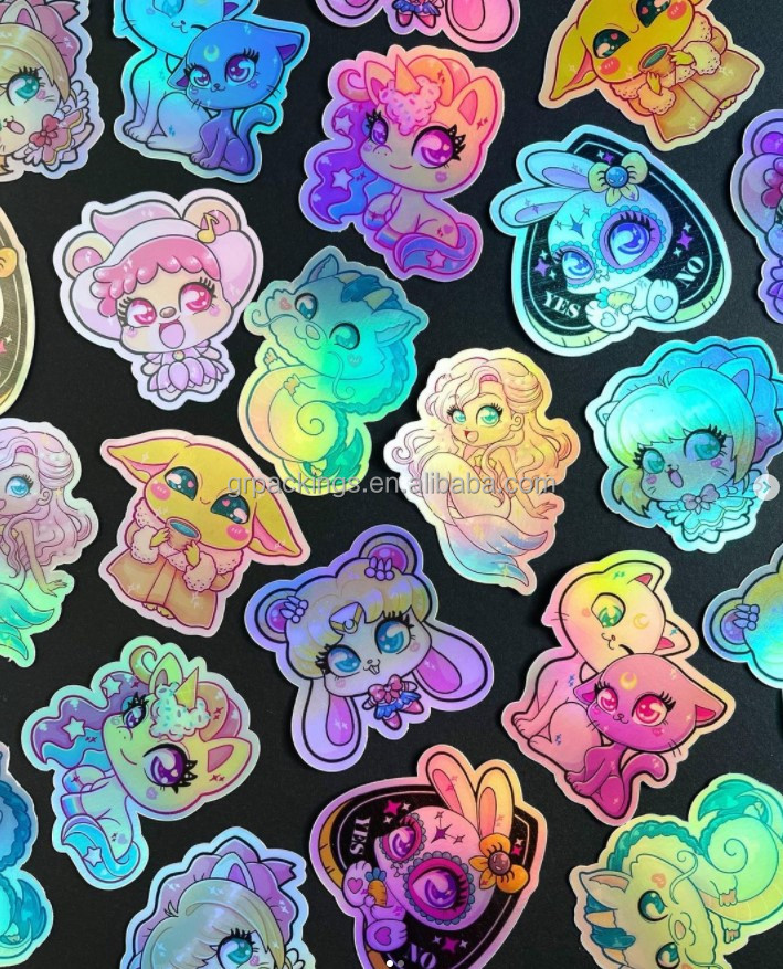 Holographic Printable Vinyl A4 Size Waterproof Sticker Paper For Laser ...