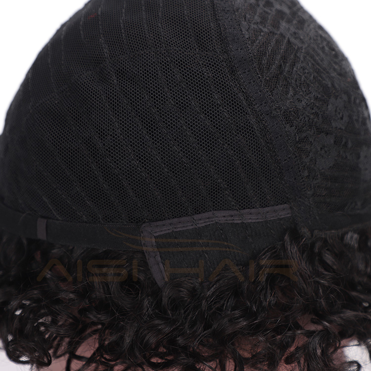 Aisi Hair Short Brazilian Human Hair Wigs Natural Black Machine Made Afro Curly Human Hair Wigs For Black Women